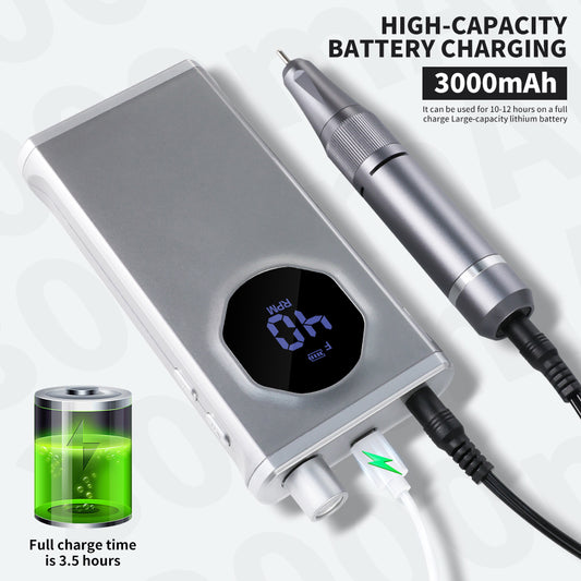 Professional Nail Drill, 40000RPM Electric Nail File For Acrylic Gel Nails Polishing Removing, Rechargeable Portable Cor - image 2