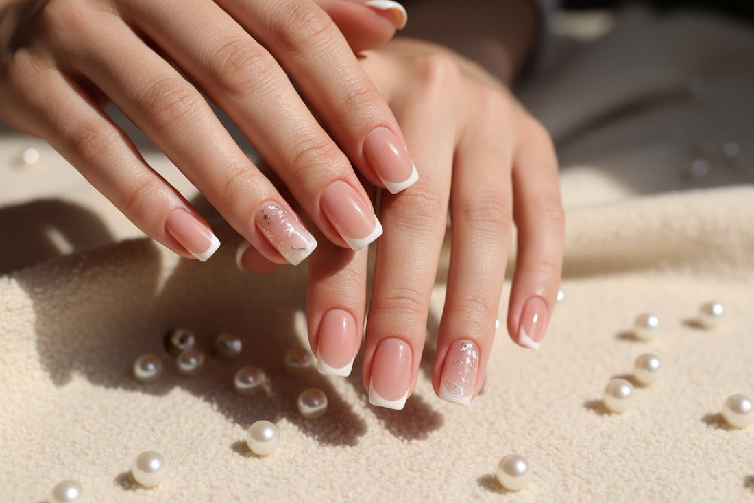 nail art designs 2026 — elegant manicure rose nude gel nails close up