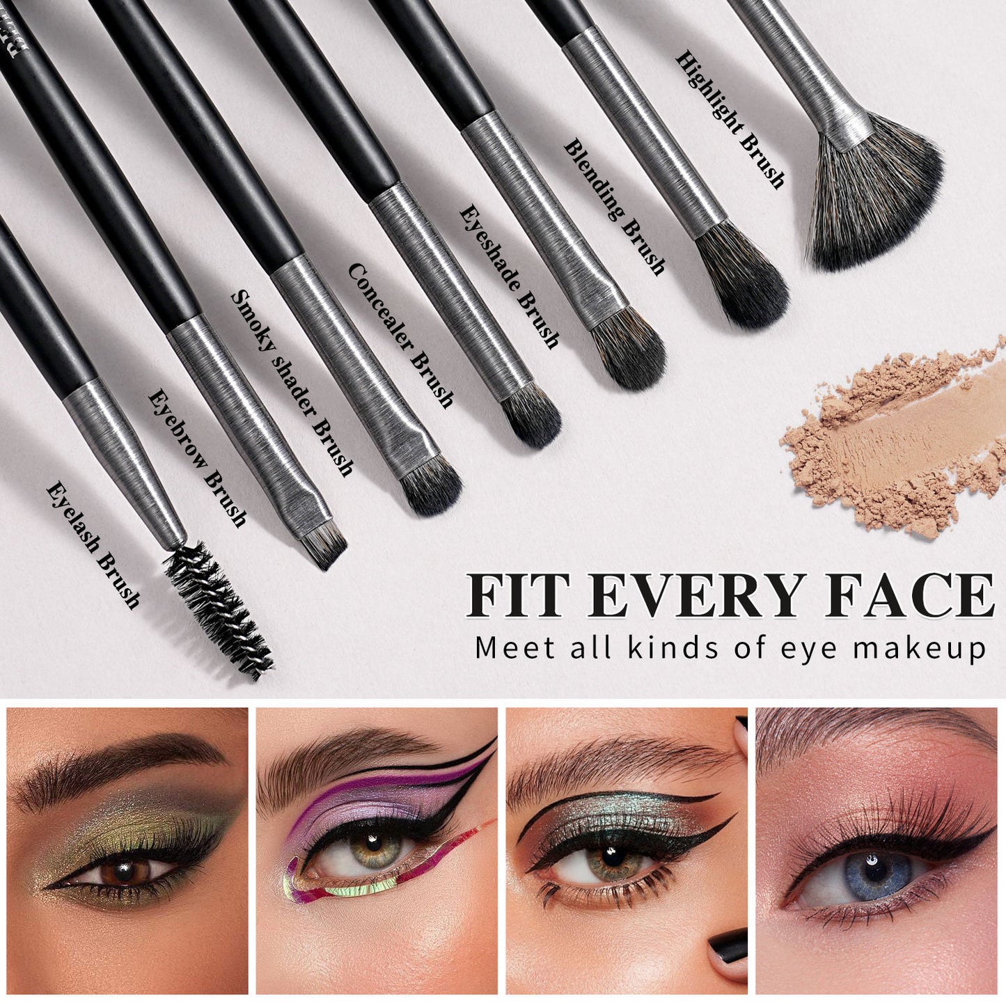 High-quality Makeup Brushes With Wooden Handles, Premium Natural 10pcs Makeup Brushes. - image 3