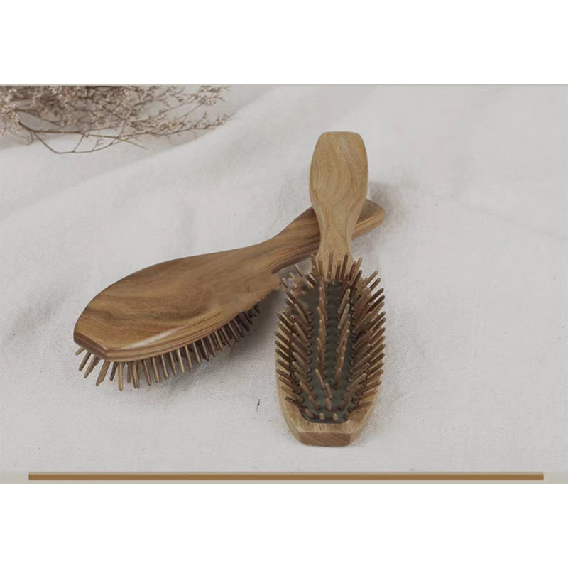 Natural Green Sandalwood Massage Comb, Hair Comb, Wooden Comb, Scalp Massager, Hair Growth Comb, Massage Comb - image 7