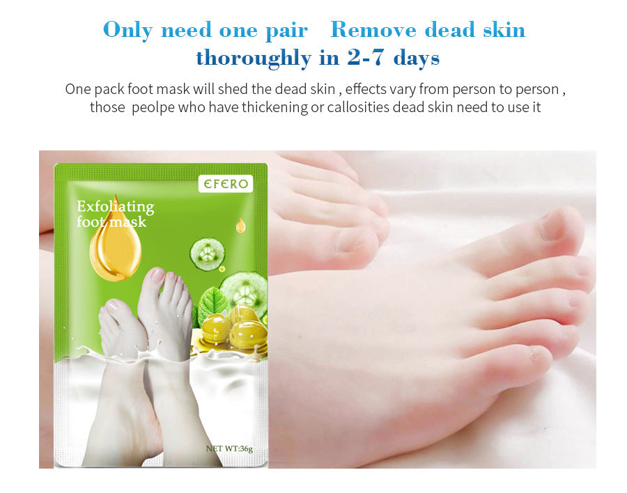 Exfoliating Foot Mask Foot SPA Pedicure Socks Removing Dead Skin Whitening Heels Feet Peeling Anti Cracked Foot Skin Car - image 2