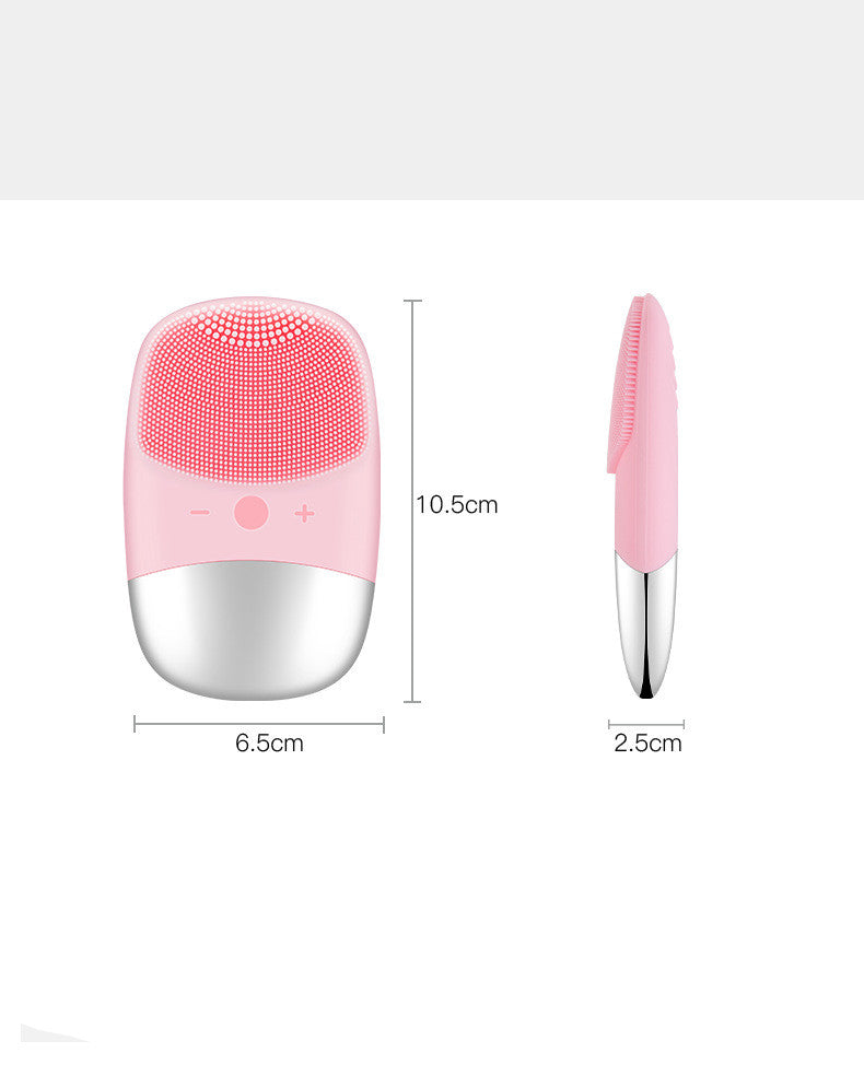 Mini Silicone Electric Face Cleansing Brush Electric Facial Cleanser Facial Cleansing Brush Skin Massager Skin Care Tool - image 2