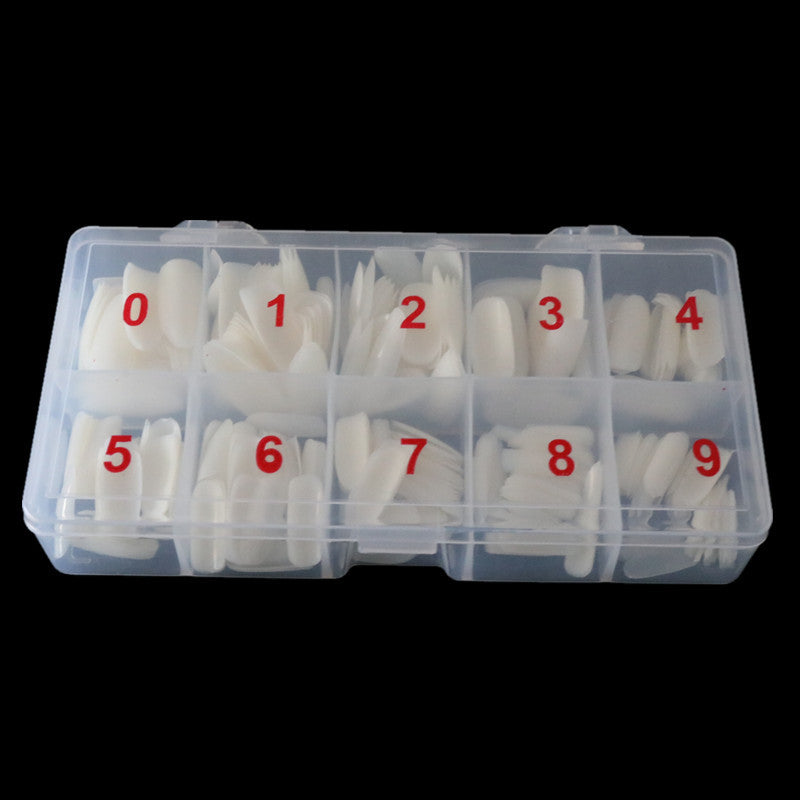 Nail Art 500 Piece Box Armor Pieces Transparent Fully Pasted Half Pasted Pieces Fake Nail Pieces Tra