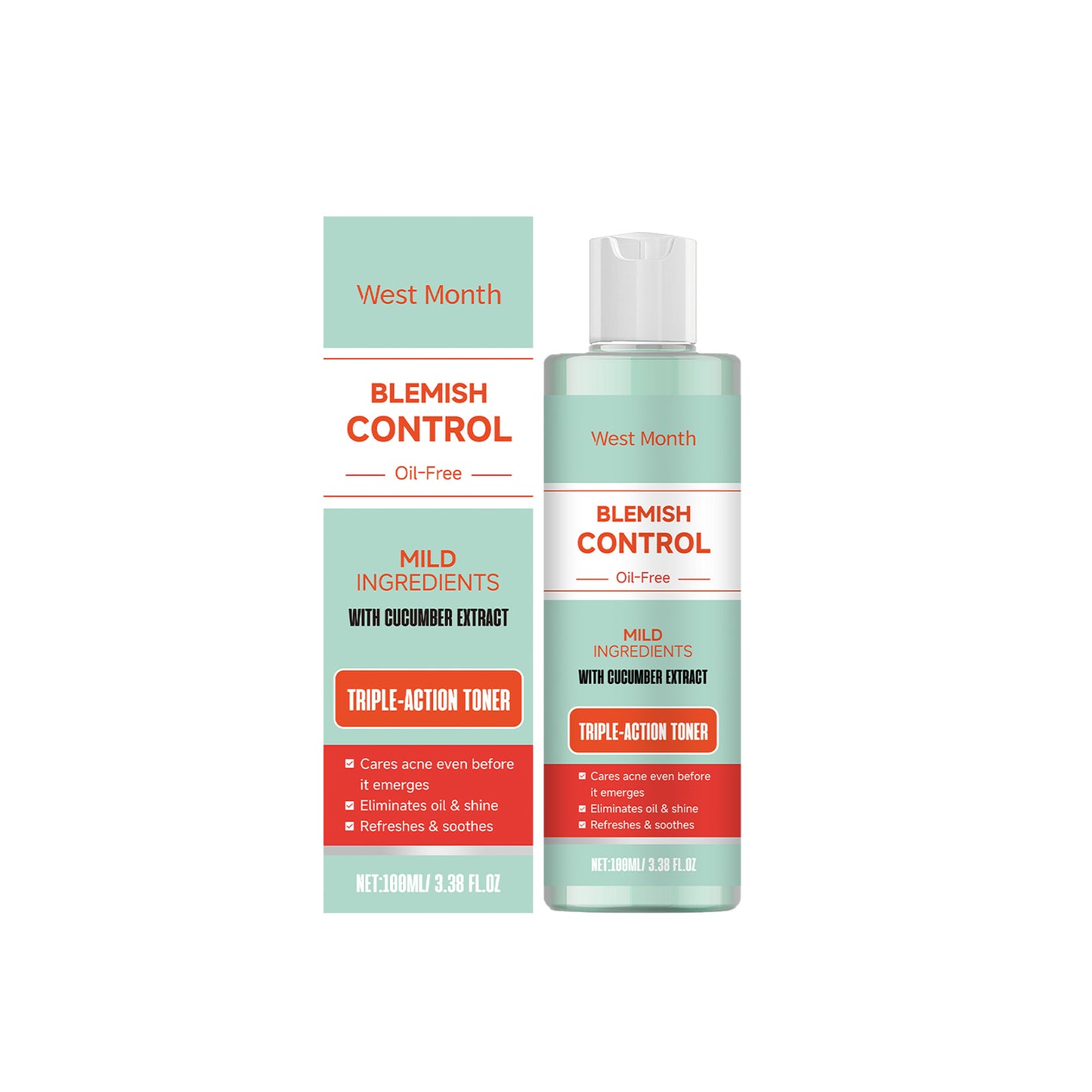 West&Month Facial Toner With Mild Ingredients To Lighten Acne, Nourish And Repair Facial Skin - image 3