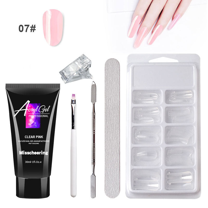 Painless Extension Gel Nail Art Without Paper Holder Quick Model Painless Crystal Gel Set - image 5