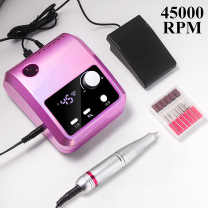 Electric Nail Drill Professional - 45000 RPM Nail File Kit Machine With LCD Display, Hand & Foot Control Low Noise For A - image 3
