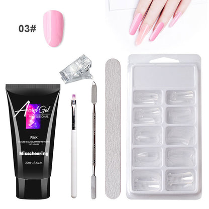 Painless Extension Gel Nail Art Without Paper Holder Quick Model Painless Crystal Gel Set - image 10
