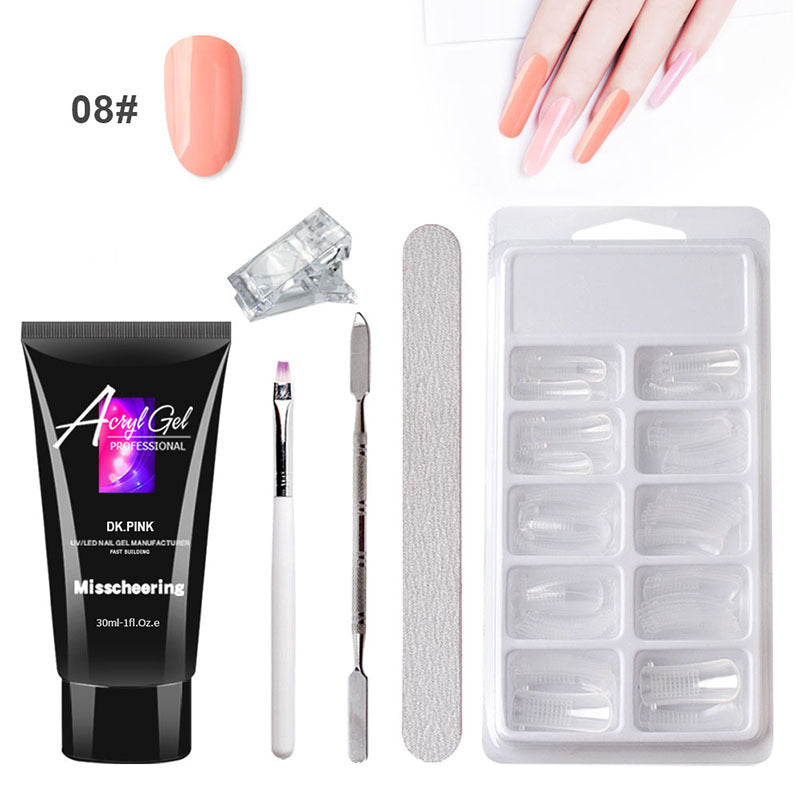 Painless Extension Gel Nail Art Without Paper Holder Quick Model Painless Crystal Gel Set - image 8