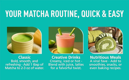 Matcha--Ceremonial Grade Organic Matcha Green Tea Powder,Premium First Harvest Unsweetened,1 0 0 Pure Matcha ForLattes,S - image 3