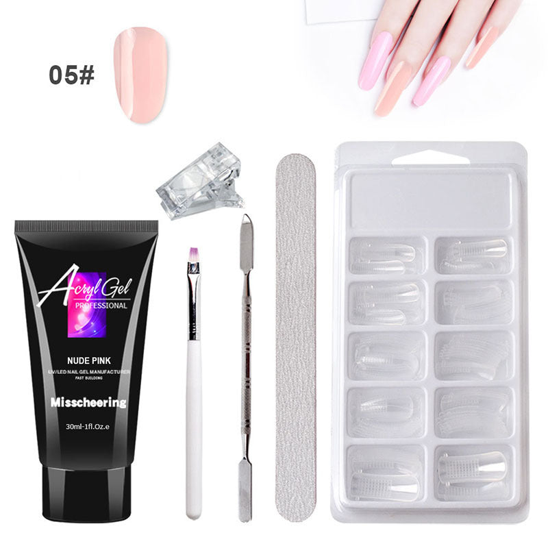 Painless Extension Gel Nail Art Without Paper Holder Quick Model Painless Crystal Gel Set - image 3
