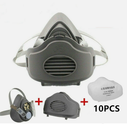 Half Face Gas Mask Cover PRO Respirator 3200 Dust Mask Safety 10 Filters For Sanding Woodworking - image 8