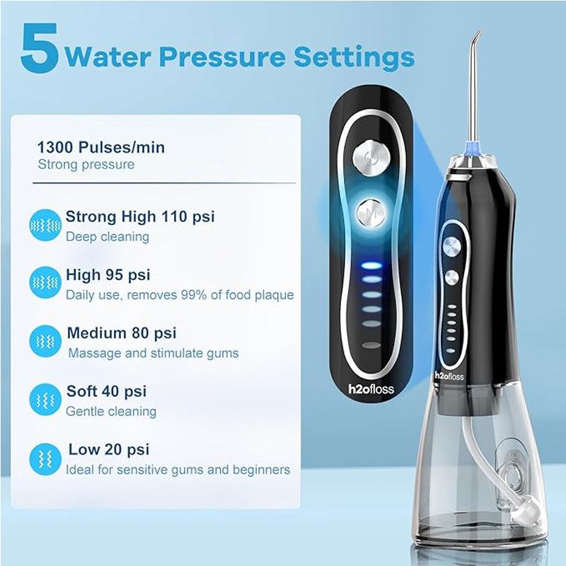 Water Dental Flosser Teeth Pick Portable Oral Irrigator With 5 Modes IPX7 - image 4