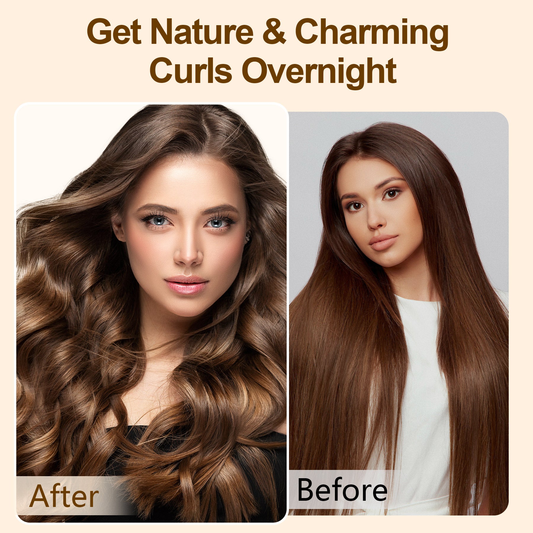 Satin Heatless Hair Curler, Lazy Natural Soft Wave DIY Heatless Curls For Sleep In Overnight, For All Hair Types - image 3