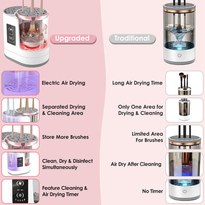 4 In 1 Electric Makeup Brush Cleaner USB Powered Automatic Brush Blender Machine With Timer Digital Display Cleaning Dry - image 3