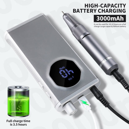 Professional Nail Drill, 40000RPM Electric Nail File For Acrylic Gel Nails Polishing Removing, Rechargeable Portable Cor - image 2