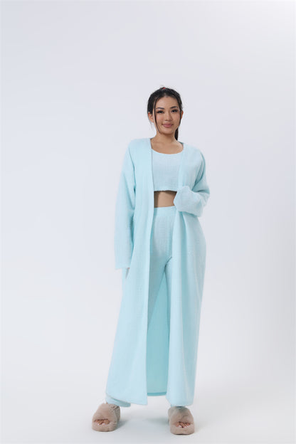 Cozy Pajama Set, 3 Piece Lounge Set, Cute Loungewear, Warm Suit Sets, Matching Set, Lounge Set, 3 Piece Pant Sets, Women - image 7