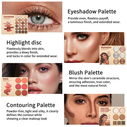 UDAER Beauty Color Bomb 63-Color Makeup Kit - Multi-Function Eyeshadow, Blush, Highlighter & Contour Palette - image 4