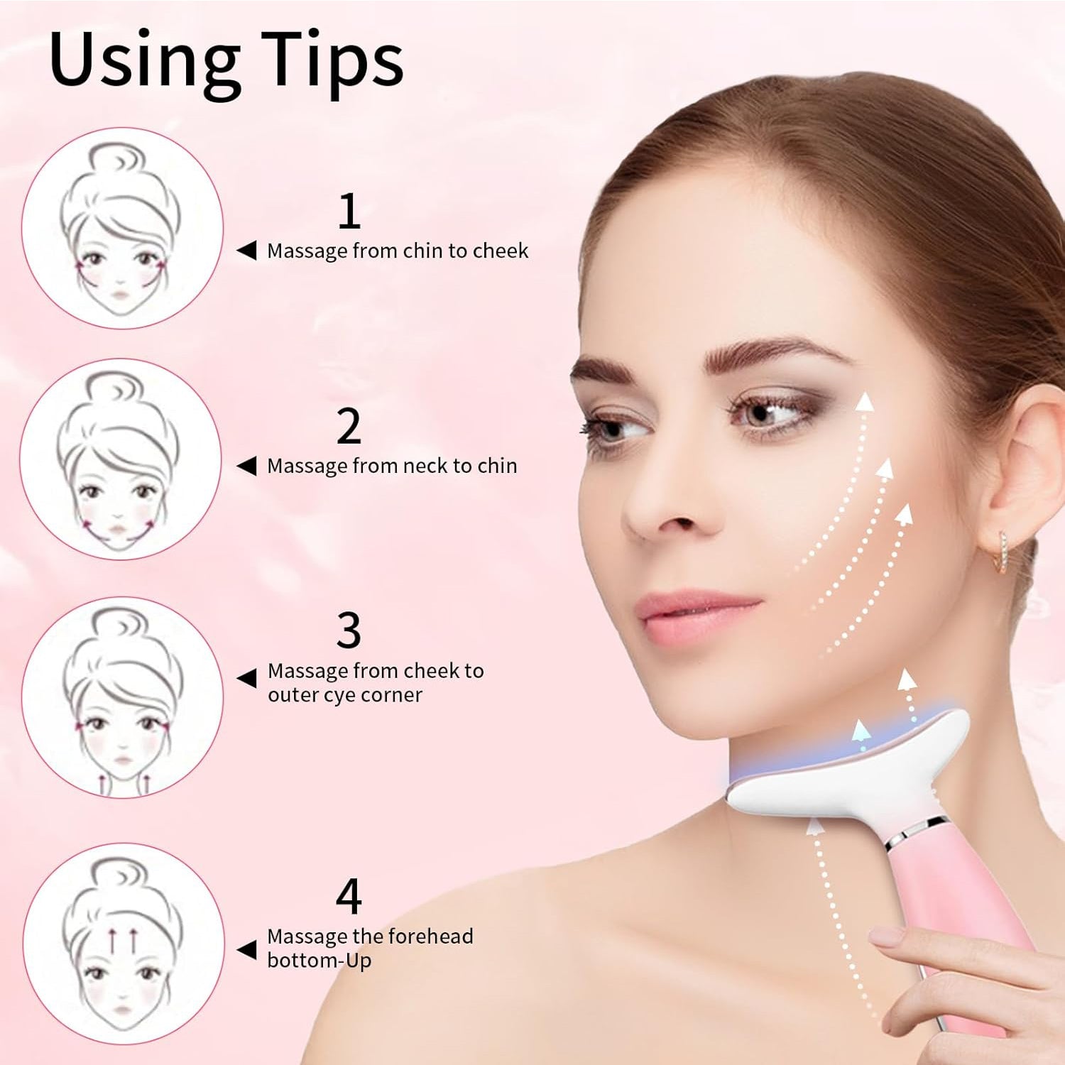 Neck Face Massager, Skin Care Face Massage Tool, 3-in-1 Facial Massager, Face Sculpting Tool With Thermals, Vibration - image 6