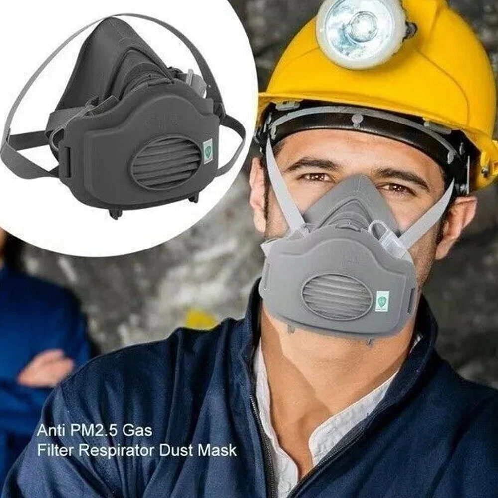 Half Face Gas Mask Cover PRO Respirator 3200 Dust Mask Safety 10 Filters For Sanding Woodworking