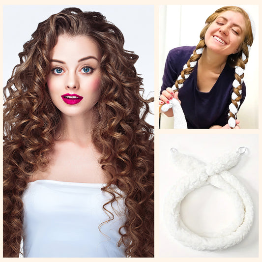 Satin Heatless Hair Curler, Lazy Natural Soft Wave DIY Heatless Curls For Sleep In Overnight, For All Hair Types - image 2