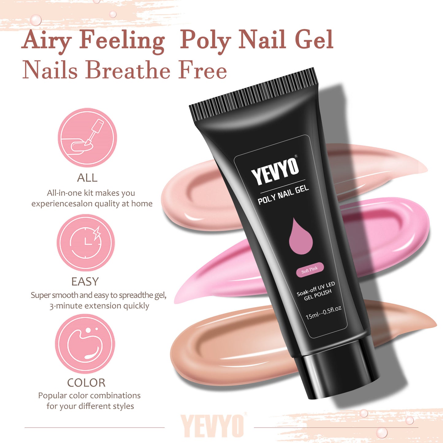Poly Gel Nail Kit, Poly Nail Gel Kit With UV Lamp For Beginners With Everything, Gel Extension Nail Kit With Slip Soluti - image 7