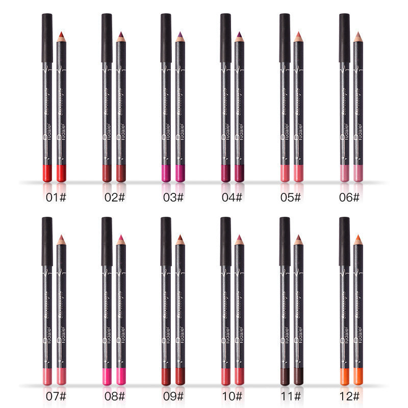 12 Color Lip Liner Pencil Set, High Pigmented Natural Lip Makeup Vegan Soft Pencils Longwear  Ultra Fine Lip Liners - image 2