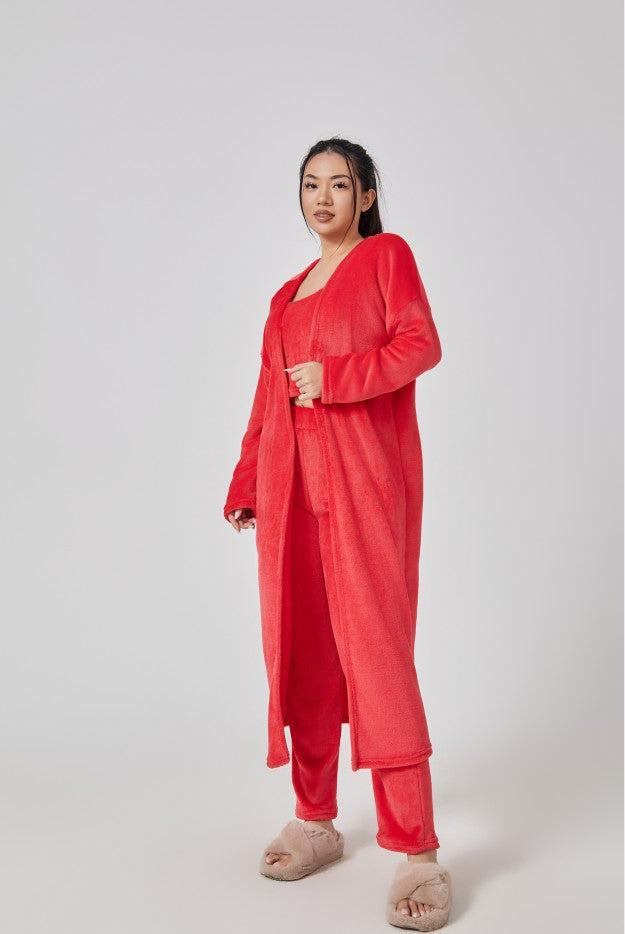 Cozy Pajama Set, 3 Piece Lounge Set, Cute Loungewear, Warm Suit Sets, Matching Set, Lounge Set, 3 Piece Pant Sets, Women - image 10