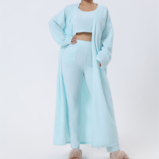 Cozy Pajama Set, 3 Piece Lounge Set, Cute Loungewear, Warm Suit Sets, Matching Set, Lounge Set, 3 Pi