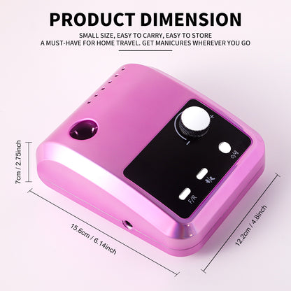 Electric Nail Drill Professional - 45000 RPM Nail File Kit Machine With LCD Display, Hand & Foot Control Low Noise For A - image 10