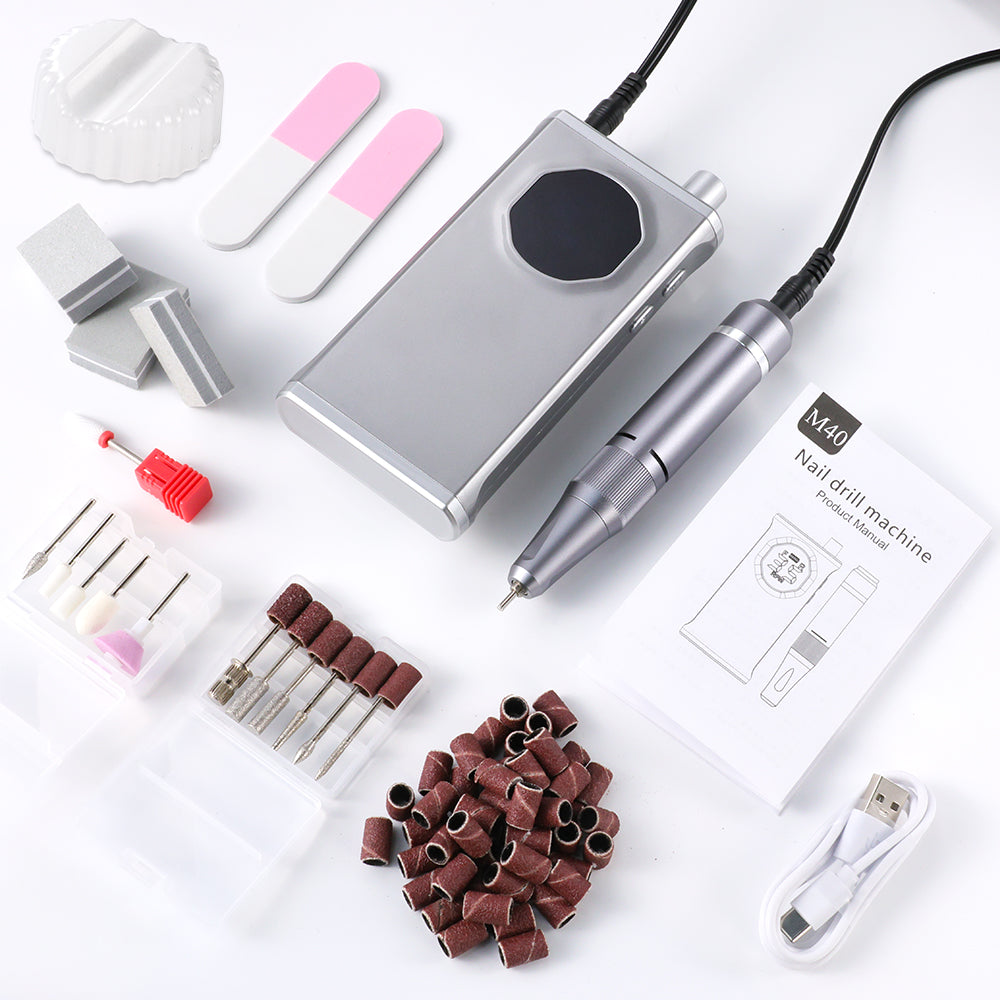 Professional Nail Drill, 40000RPM Electric Nail File For Acrylic Gel Nails Polishing Removing, Rechargeable Portable Cor - image 3