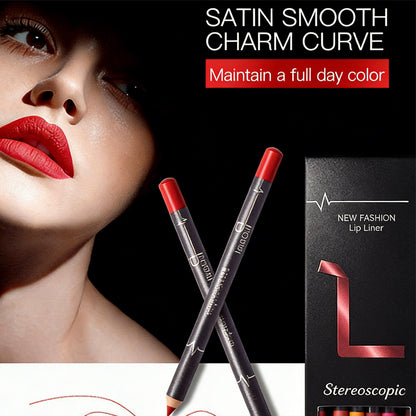 12 Color Lip Liner Pencil Set, High Pigmented Natural Lip Makeup Vegan Soft Pencils Longwear  Ultra Fine Lip Liners - image 6