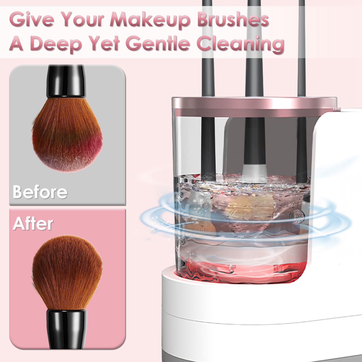 4 In 1 Electric Makeup Brush Cleaner USB Powered Automatic Brush Blender Machine With Timer Digital Display Cleaning Dry - image 7