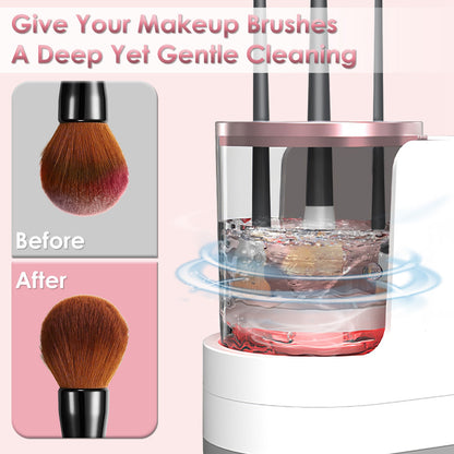 4 In 1 Electric Makeup Brush Cleaner USB Powered Automatic Brush Blender Machine With Timer Digital Display Cleaning Dry - image 7