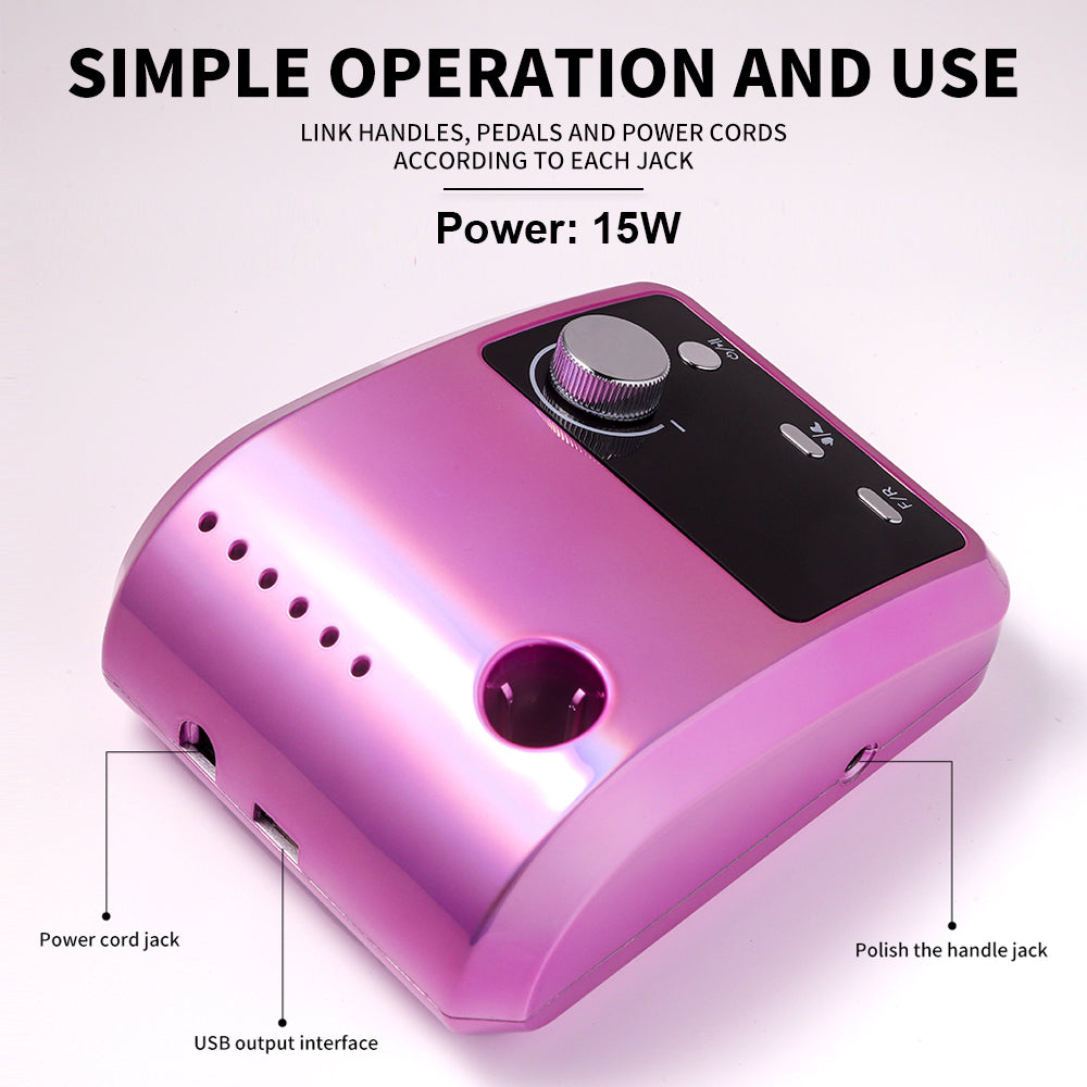 Electric Nail Drill Professional - 45000 RPM Nail File Kit Machine With LCD Display, Hand & Foot Control Low Noise For A - image 7