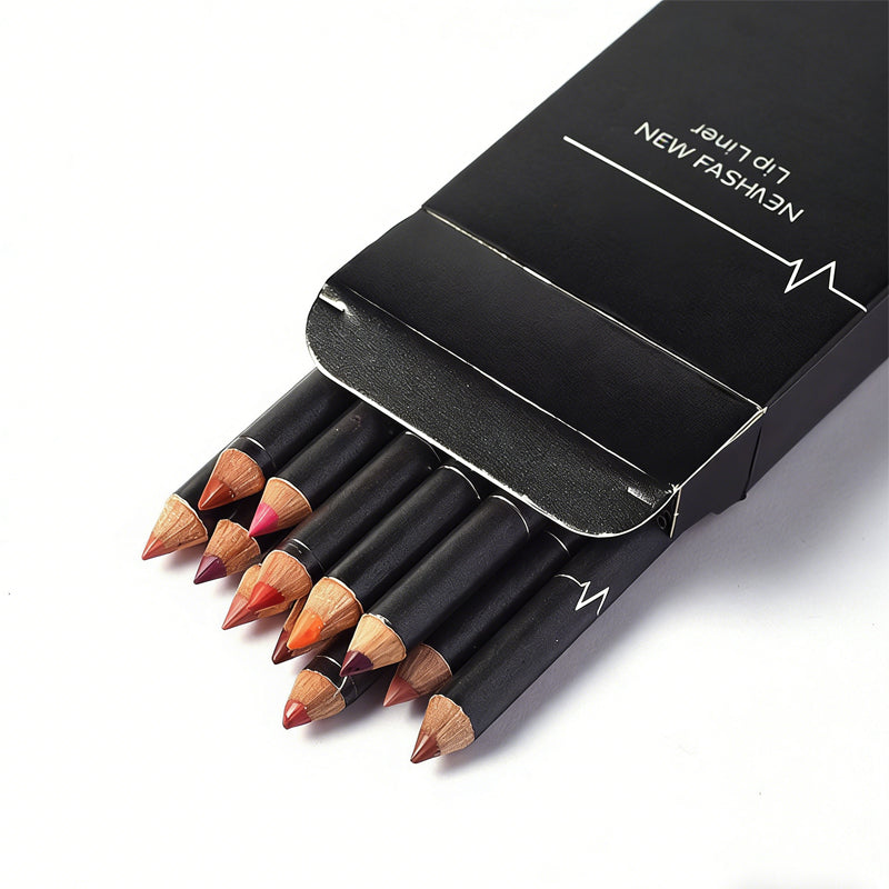 12 Color Lip Liner Pencil Set, High Pigmented Natural Lip Makeup Vegan Soft Pencils Longwear  Ultra Fine Lip Liners - image 4