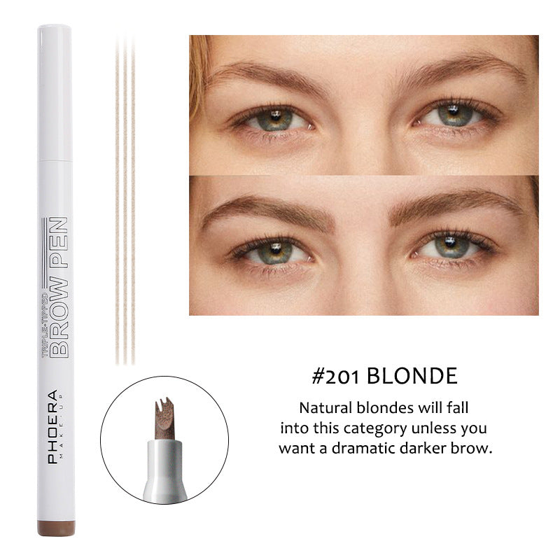 New Long Lasting Ultra-Fine Four-Comb Eyebrow Pencil - image 8