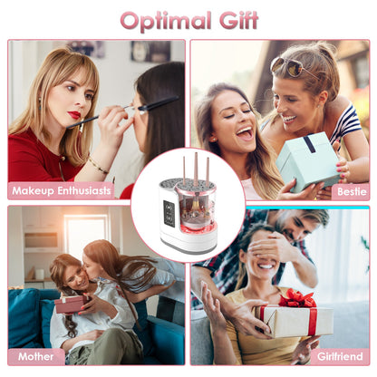 4 In 1 Electric Makeup Brush Cleaner USB Powered Automatic Brush Blender Machine With Timer Digital Display Cleaning Dry - image 4