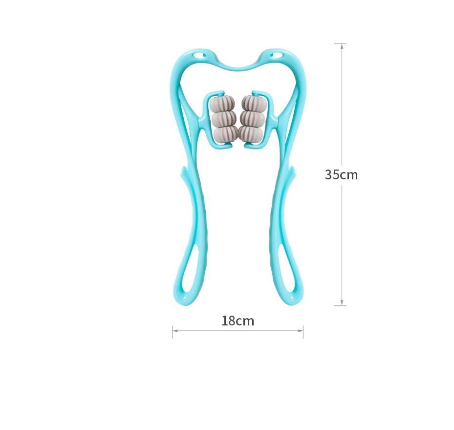 Multifunctional Manual Six-wheel Neck Massager Massage Relieve Roller Massage Tool - image 3