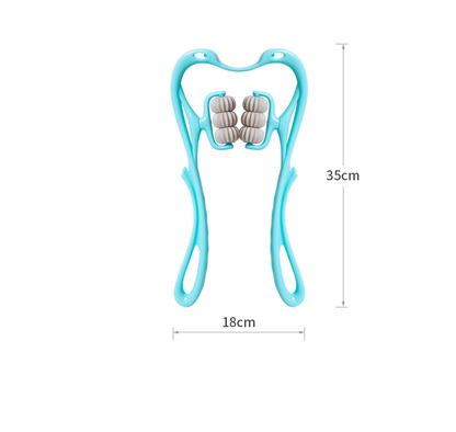 Multifunctional Manual Six-wheel Neck Massager Massage Relieve Roller Massage Tool - image 3