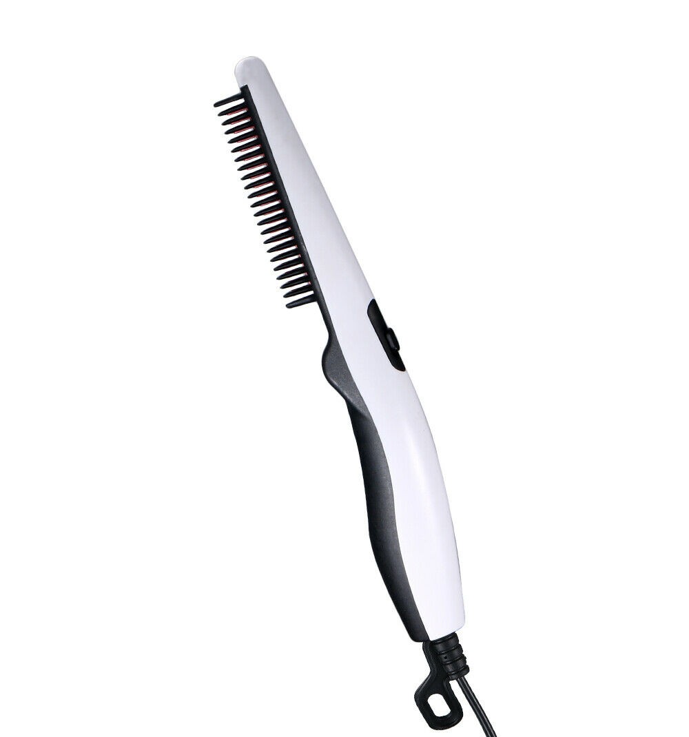 Negative Ion Hair Straightener Styling Comb Hot Comb Press Beard Brush For Men - image 4