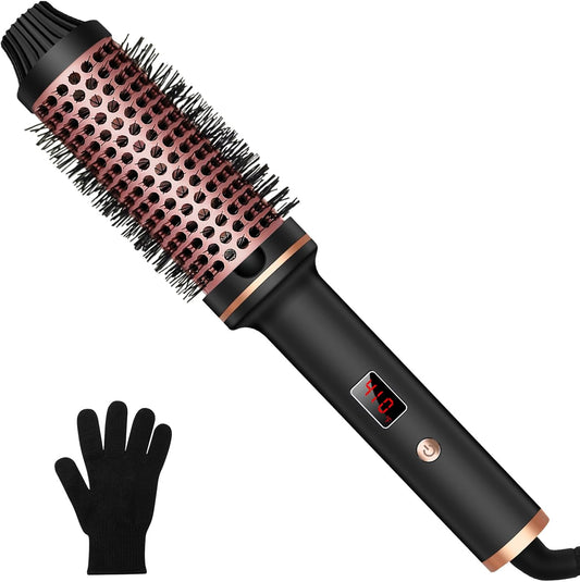 Thermal Brush 1.5 Inch Curling Iron Volumizing Brush Heated Round Brush Ceramic Tourmaline Ionic Cur
