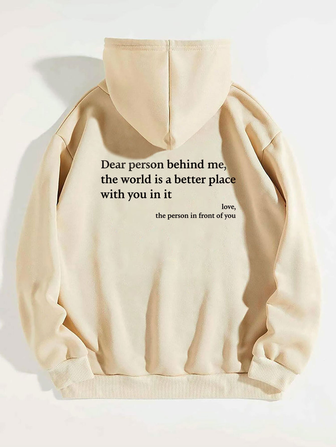 Dear Person Behind Me,the World Is A Better Place,with You In It,love,the Person In Front Of You,Women's Plush Letter Pr - image 8