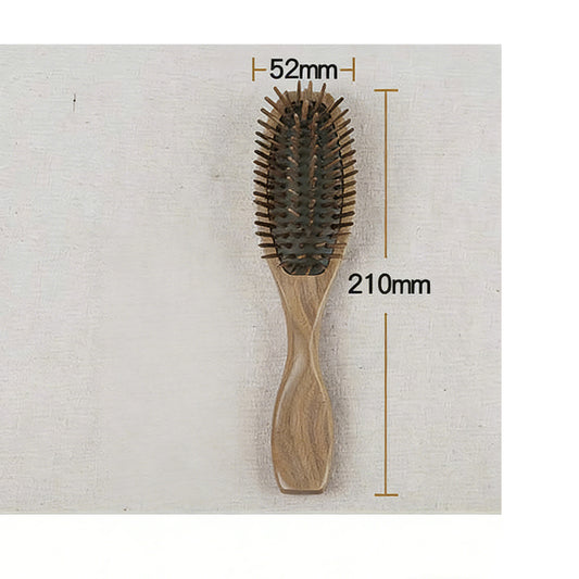 Natural Green Sandalwood Massage Comb, Hair Comb, Wooden Comb, Scalp Massager, Hair Growth Comb, Massage Comb - image 2