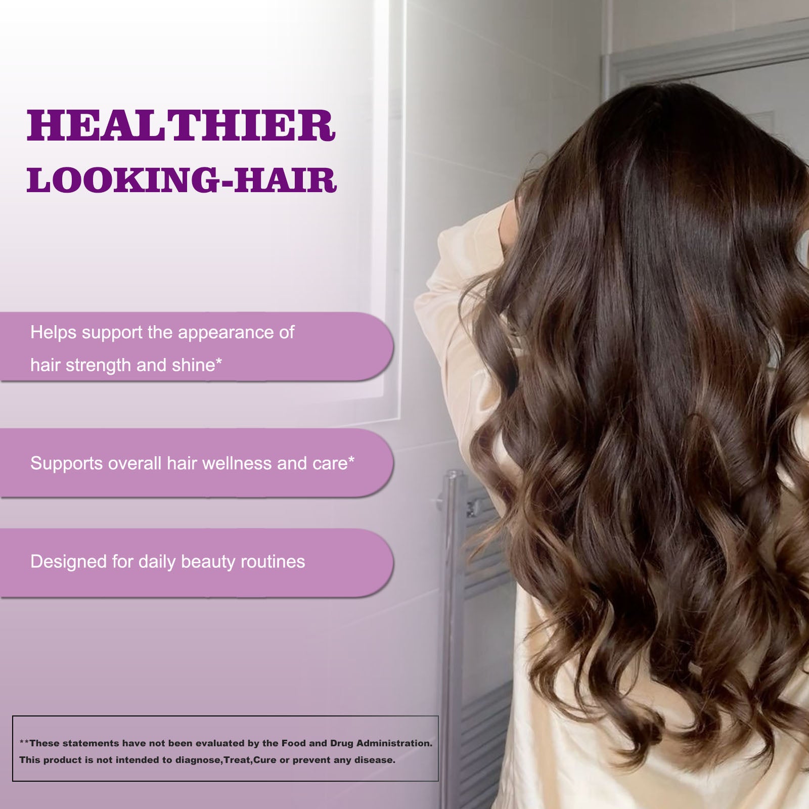 WINYEL Hair Growth Soft Chewables, Containing Hair Growth Vitamins For Men And Women, Biotin, To Help Create Thicker, Fu - image 3