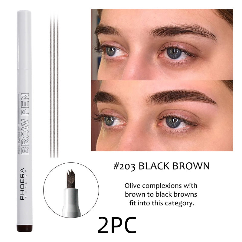 New Long Lasting Ultra-Fine Four-Comb Eyebrow Pencil - image 3