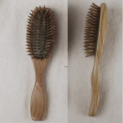 Natural Green Sandalwood Massage Comb, Hair Comb, Wooden Comb, Scalp Massager, Hair Growth Comb, Massage Comb - image 5
