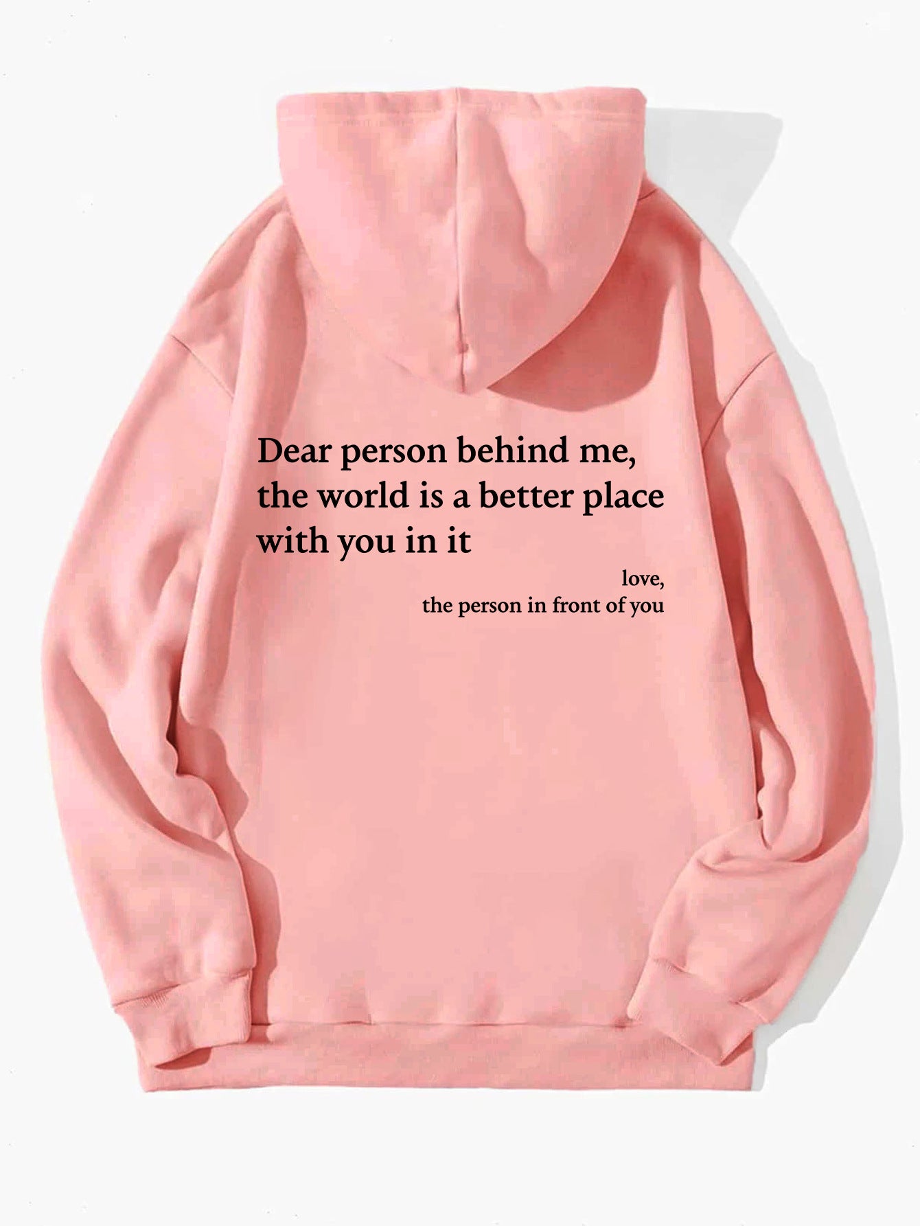 Dear Person Behind Me,the World Is A Better Place,with You In It,love,the Person In Front Of You,Women's Plush Letter Pr - image 7