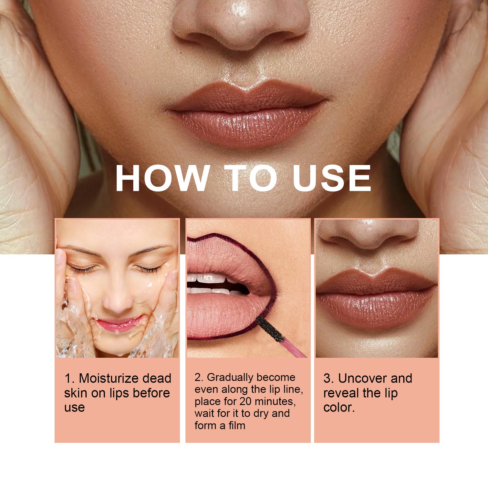 OUHOE Peel Lip Liner, Plump Lip Lines Show Lip Color Without Makeup Peeling Lip Liner - image 5