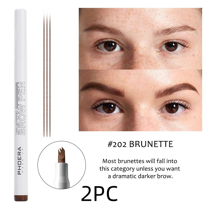New Long Lasting Ultra-Fine Four-Comb Eyebrow Pencil - image 9