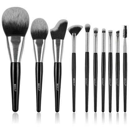 High-quality Makeup Brushes With Wooden Handles, Premium Natural 10pcs Makeup Brushes. - image 4